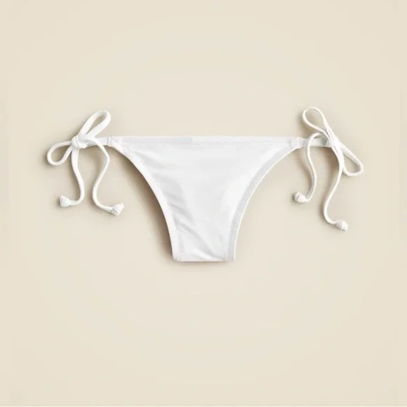 J.Crew Heritage hipster string bikini bottom in white - Picture 3 of 10